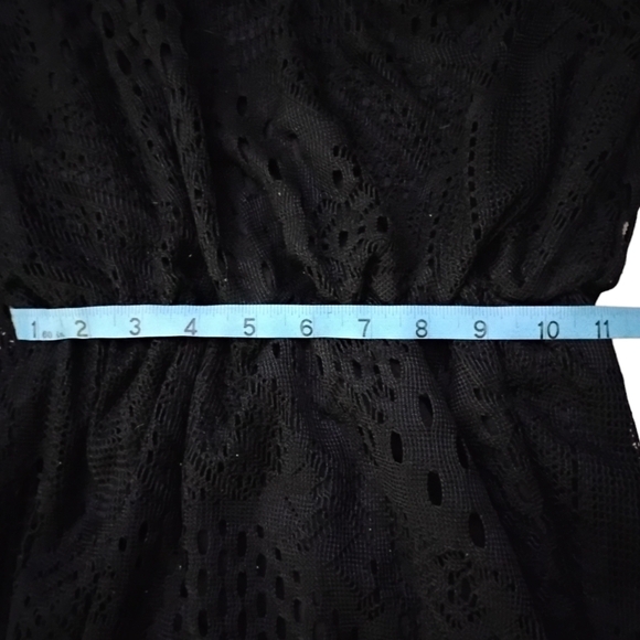 Lovely rachel Black Asymmetrical Cotton Lace Dress Size: XSmall - Picture 7 of 7